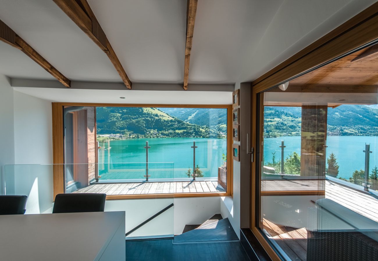 Stunning lake view from the chalet onto the lake of Zell | Chalet Max Panorama by we rent