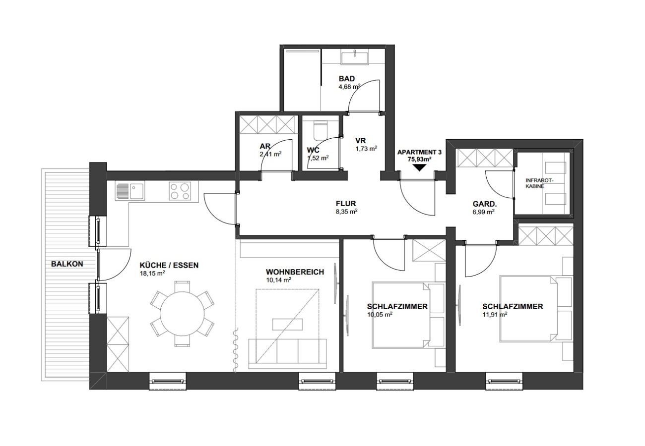 Ferienwohnung in Zell am See - Tevini Alpine Apartments - Glocknerblick